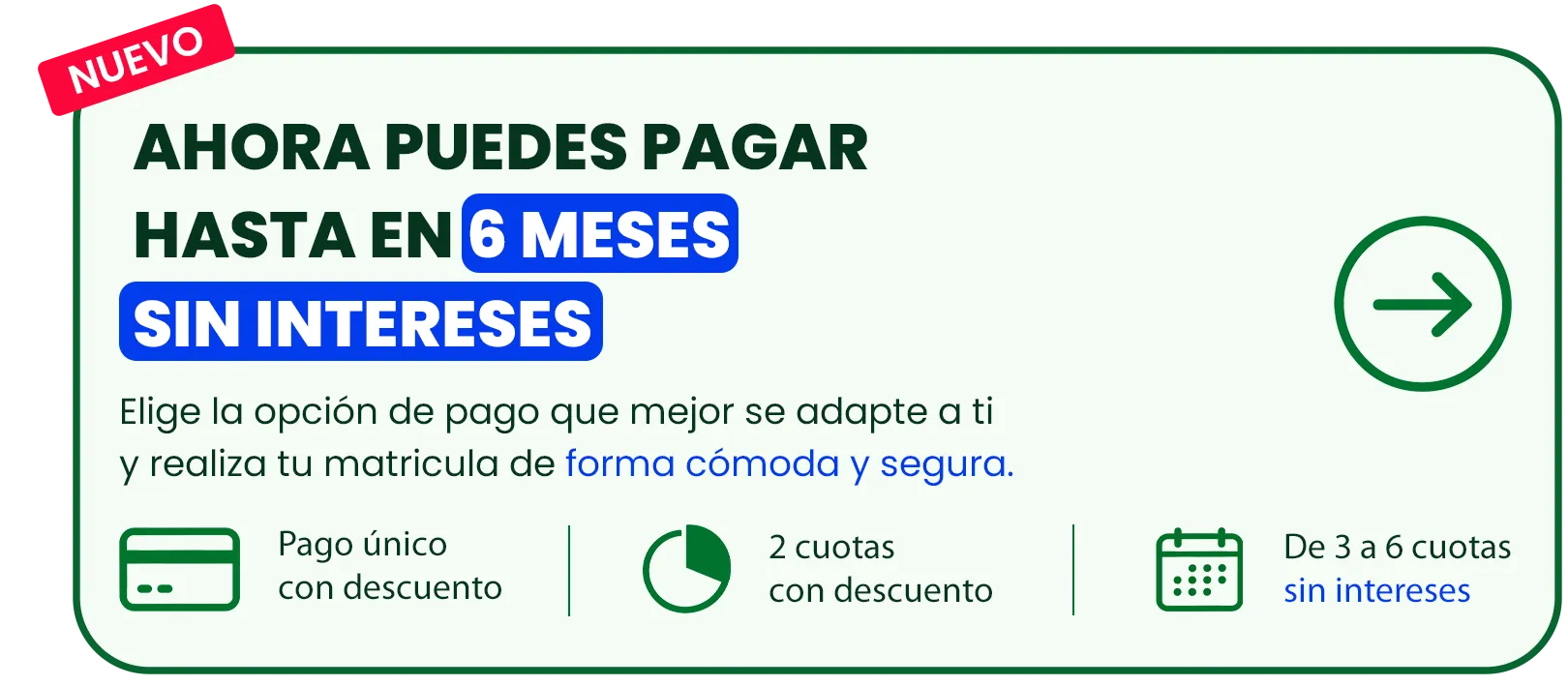FACILIDADES PAGO MÁSTER